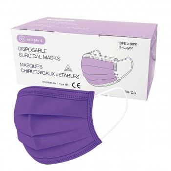 Boite de 50 Masques Violet...