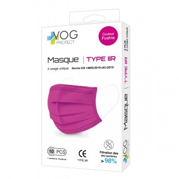 Boite de 10 Masques Fushia...