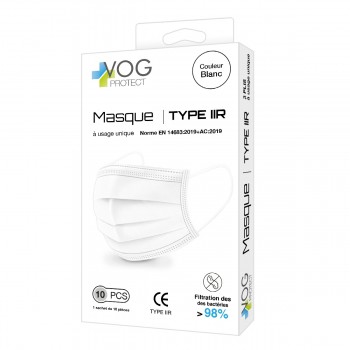 Boite de 10 Masques Blanc...