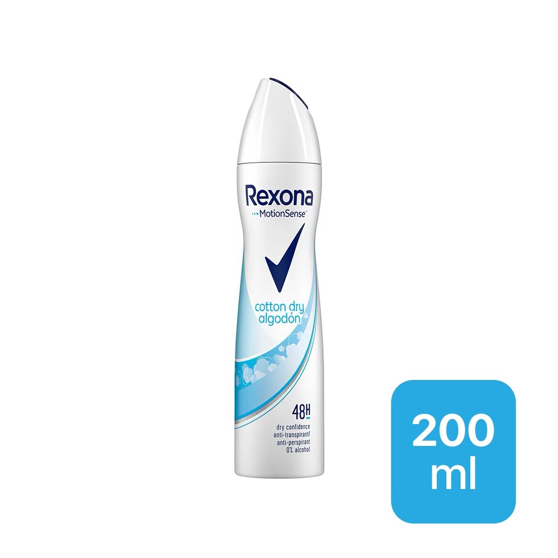 Déodorant Rexona Femme Coton Dry 48H 200mL Vendu par lot de 12