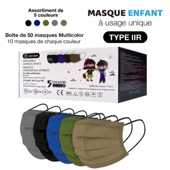 VOG Masque Chirurgical Adulte Bleu Foncé Type IIR boite de 10