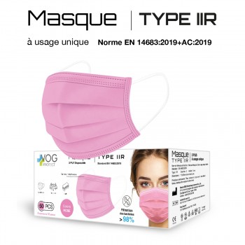 MASQUES CHIRURGICAL ADULTE EN14683 TYPE IIR- 5 SACHET DE 10