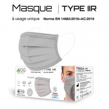 Boite de 50 Masques Gris 3...