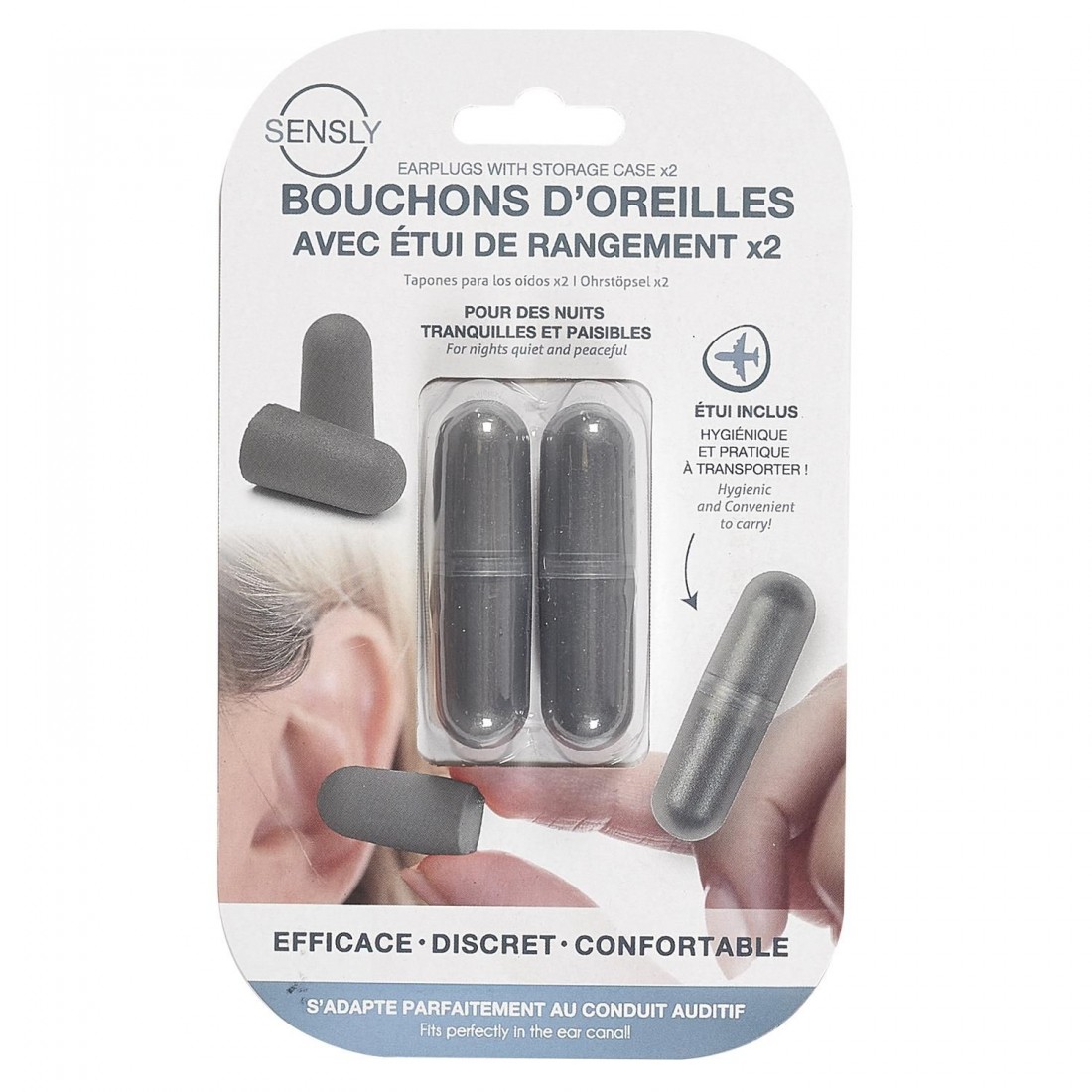 BOUCHONS D OREILLES AVEC ETUI X2