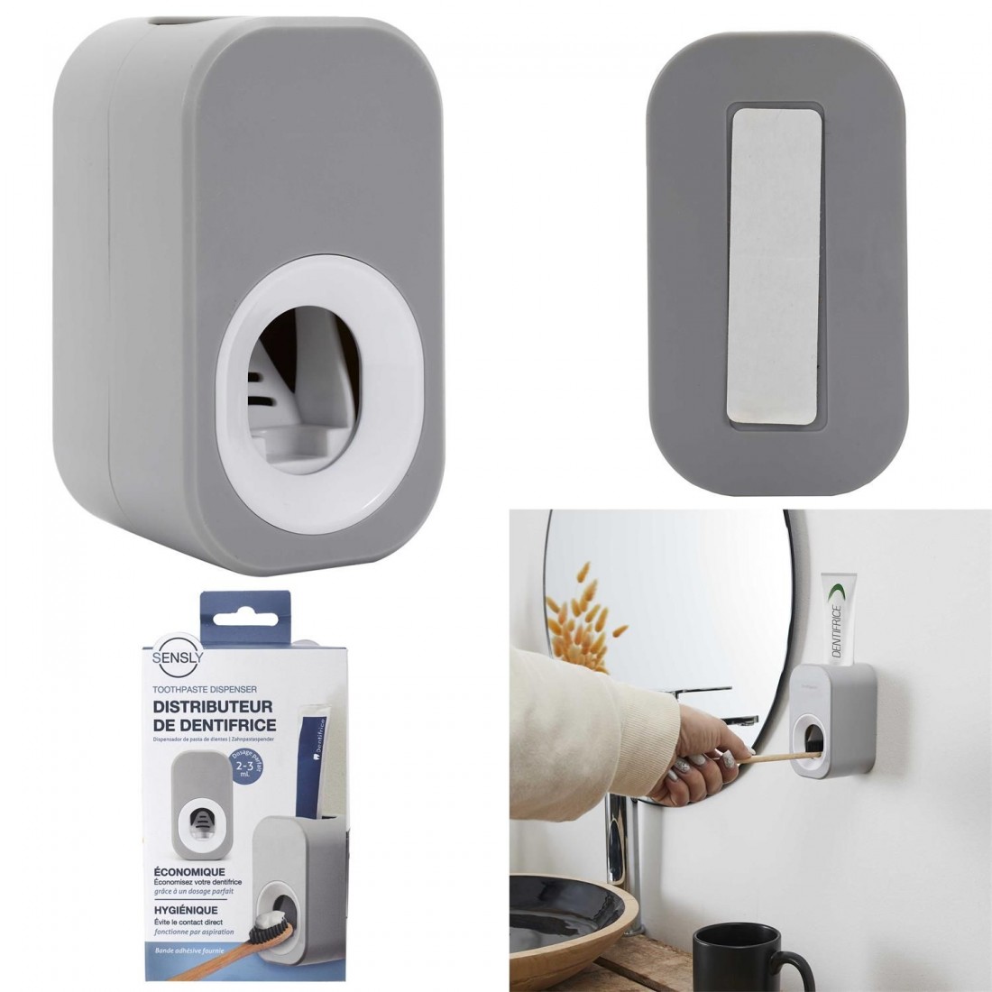 DISTRIBUTEUR DE DENTIFRICE MURAL 