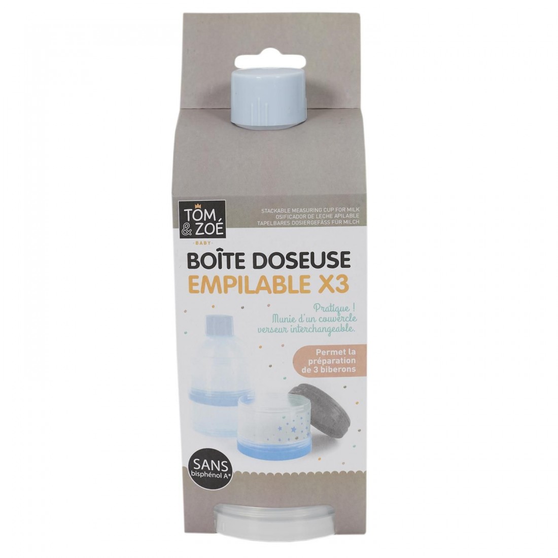 BOITE DOSEUSE LAIT POUDRE EMPILABLE X3