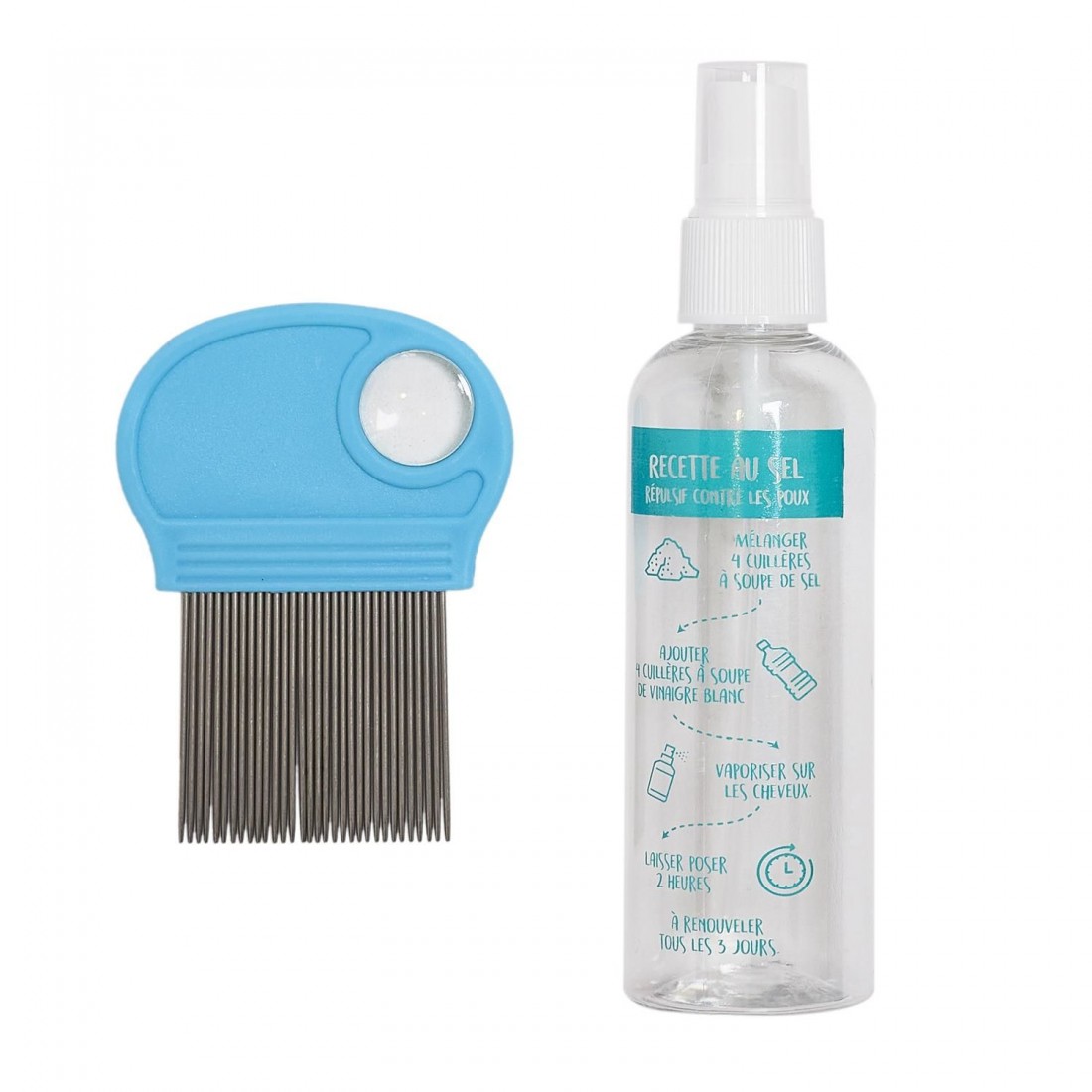 PEIGNE ANTI POUX ET FLACON 100ML M16 