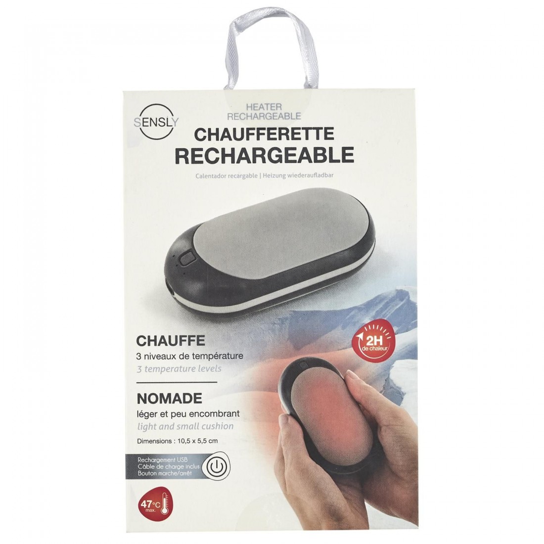 CHAUFFERETTE DE POCHE ELECTRIQUE - Recharge USB