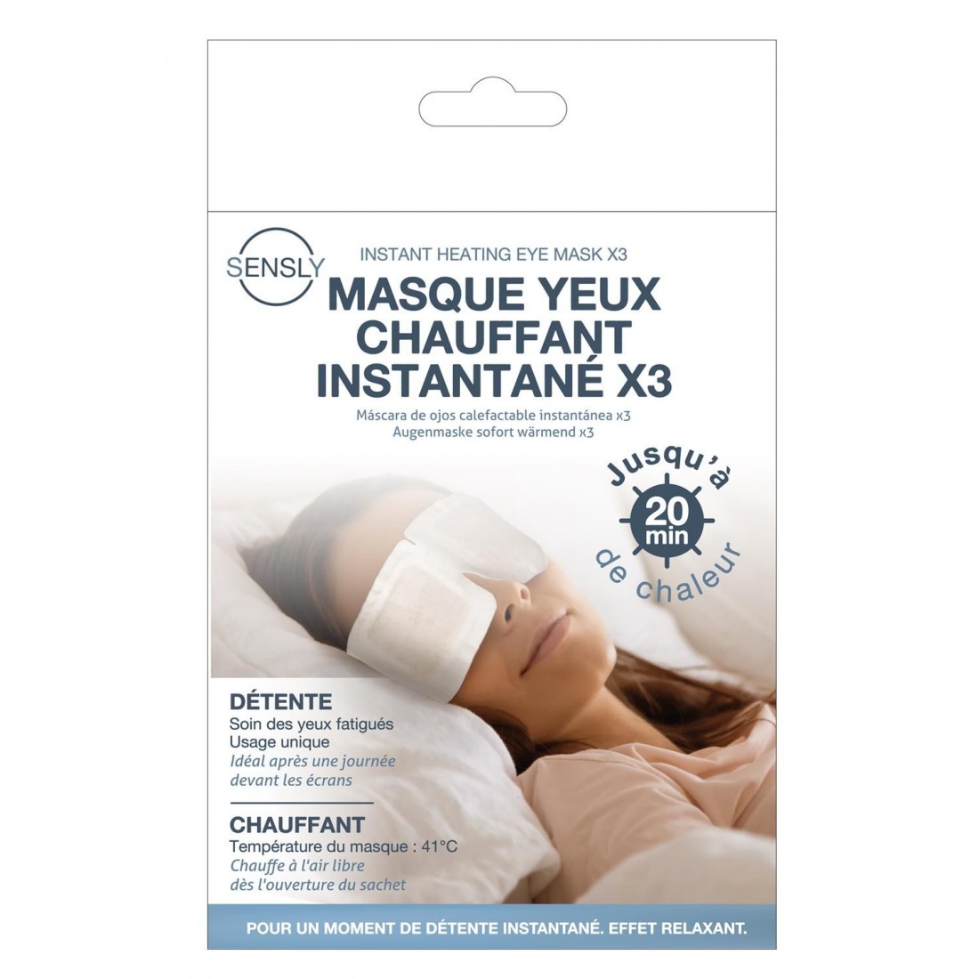 MASQUE YEUX CHAUFFANT INSTANTANE X3