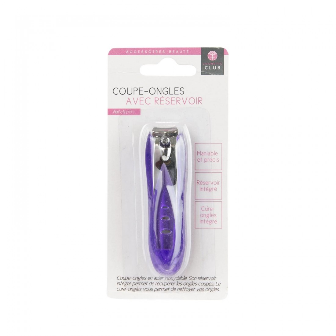 Presentoir de 24 coupe ongles avec reservoir