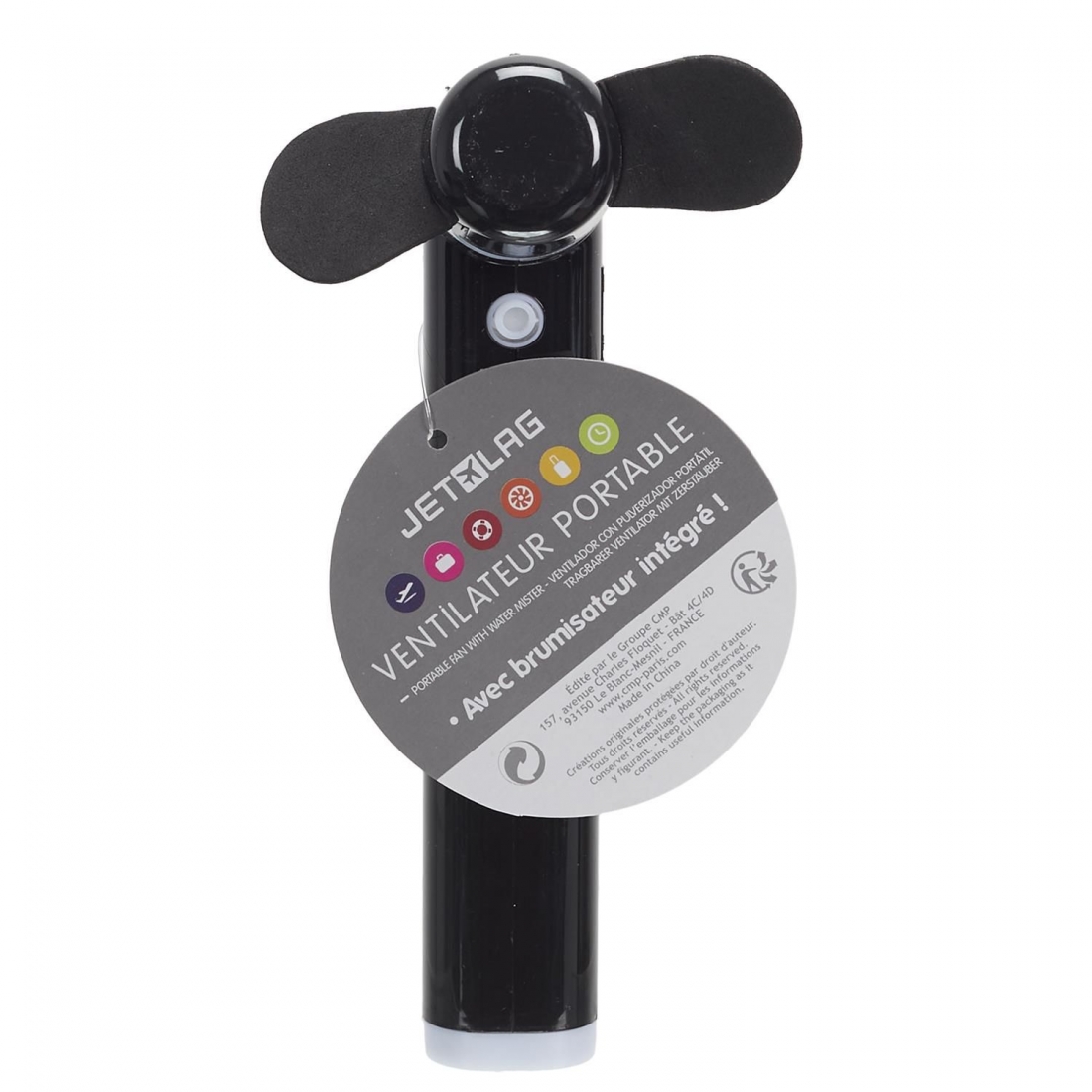 Presentoir de 24 ventilateurs avec brumisateur portable