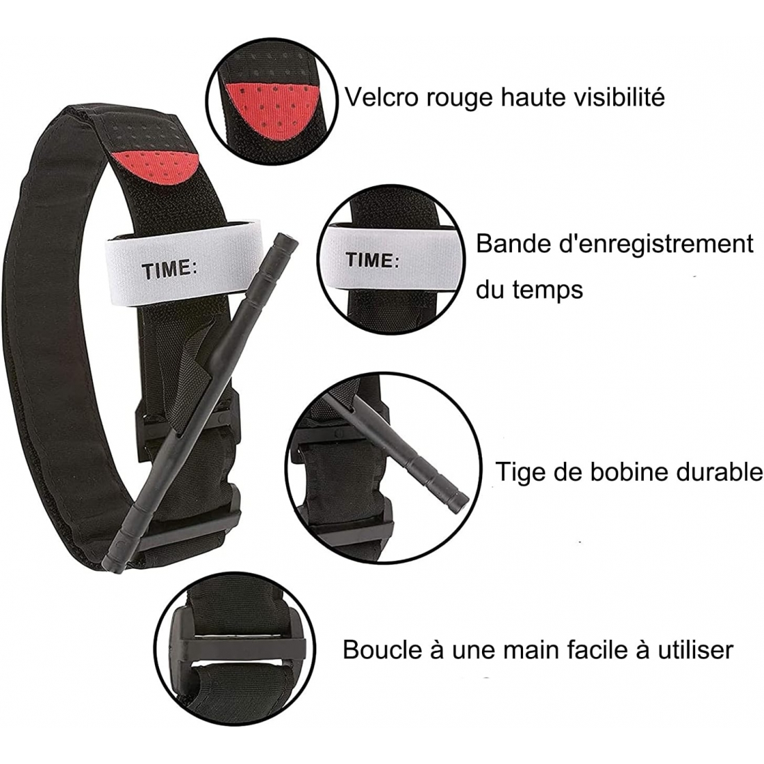 GAROT TOURNIQUET COULEUR NOIRE