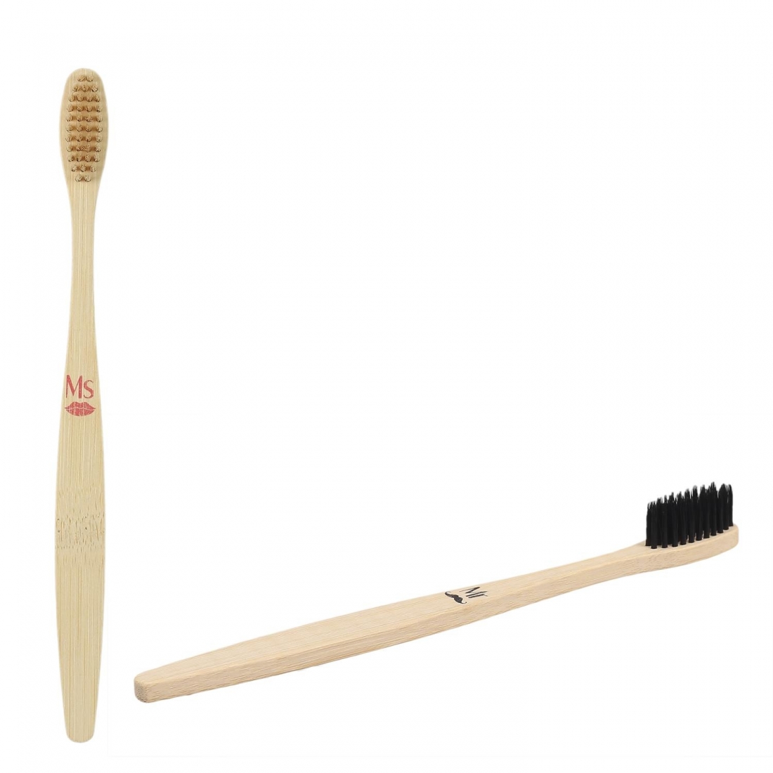 Lot de 2 BROSSE A DENTS BAMBOU Adulte