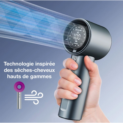 Ventilateur Turbo Fan Batterie 4000 mah couleur Bleu Foncé
