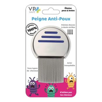 peigne anti poux acier...