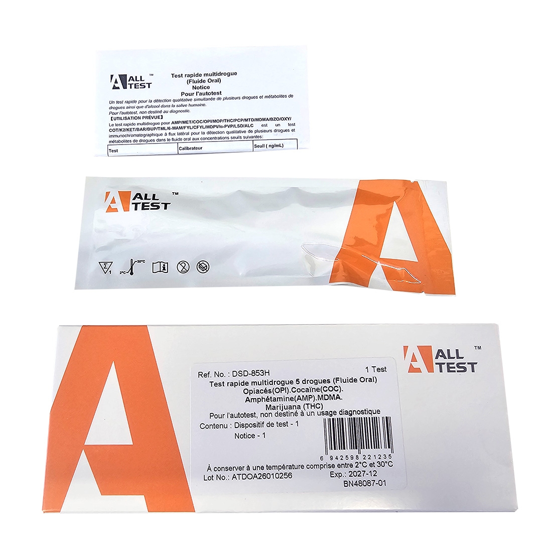 Autotest unitaire All test - voie oral - detection 5 drogues