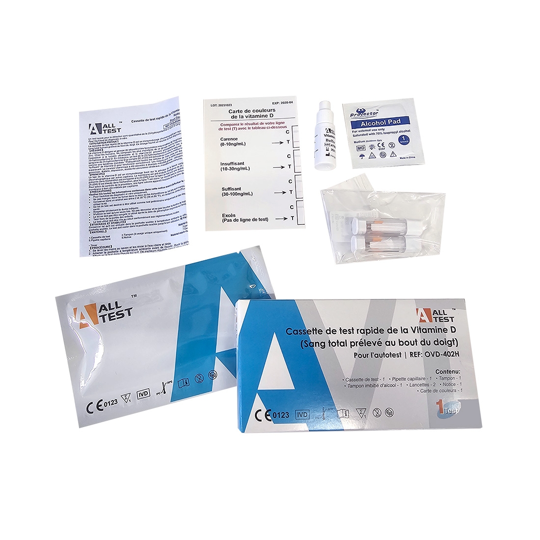 Autotest unitaire All test - sang - detection carence vitamine D