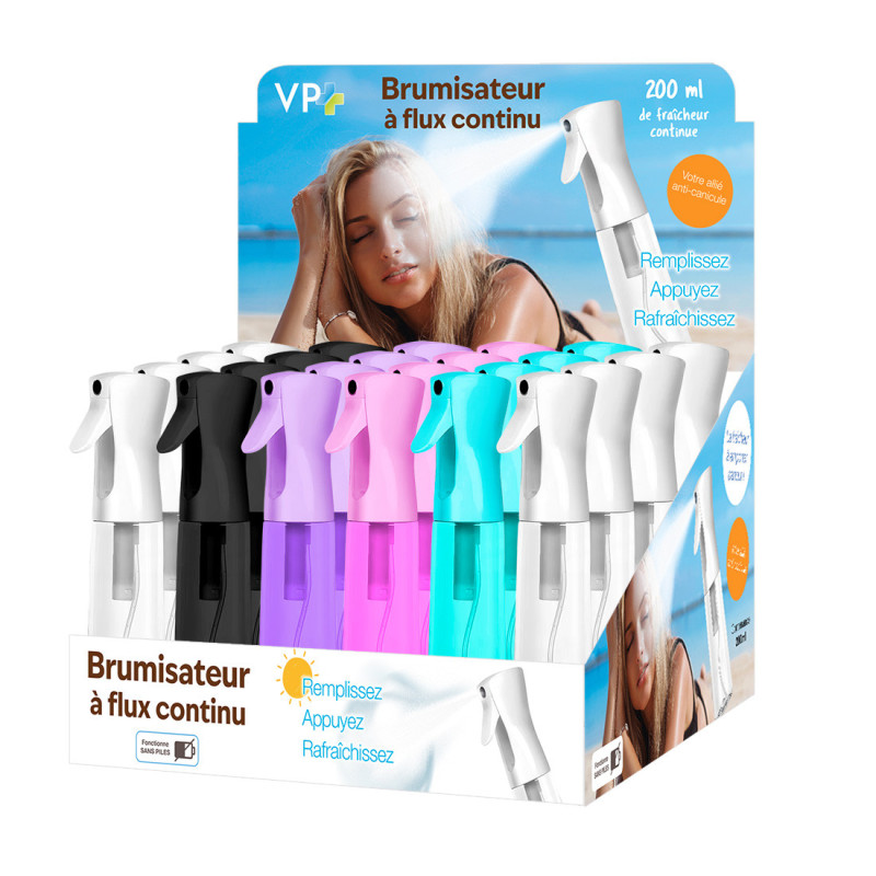 Presentoir de 24 brumisateur rechargeable 200ml
