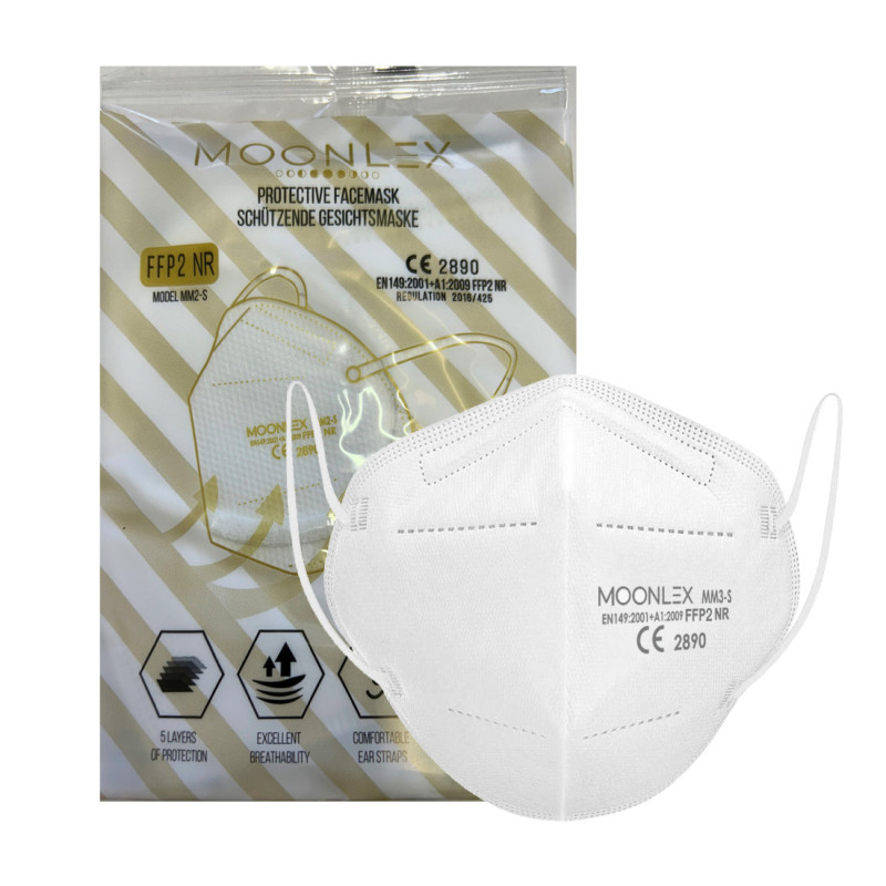 Masque unitaire FFP2 Moonlex blanc DLC 10/2028