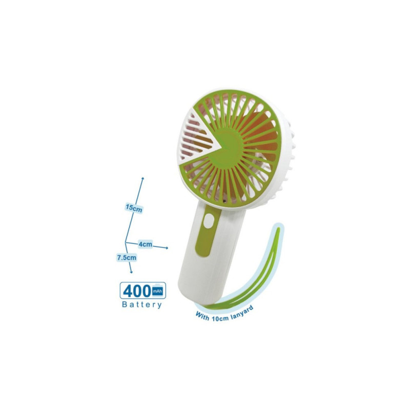 Mini ventilateur portable avec batterie 400mAh - vert