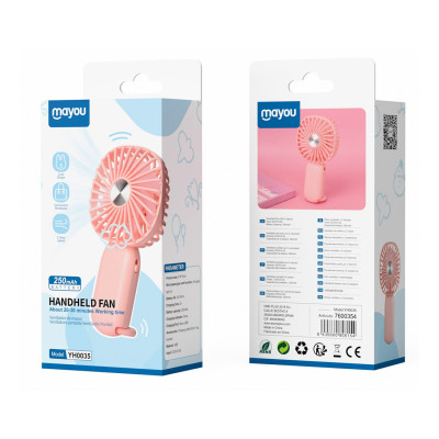 Mini ventilateur 250mAh - rose