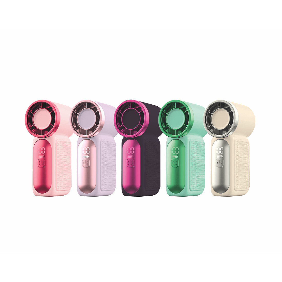 Mini Ventilateur rechargeable 1200 mah Pocket Fan à 6 vitesses - Blanc