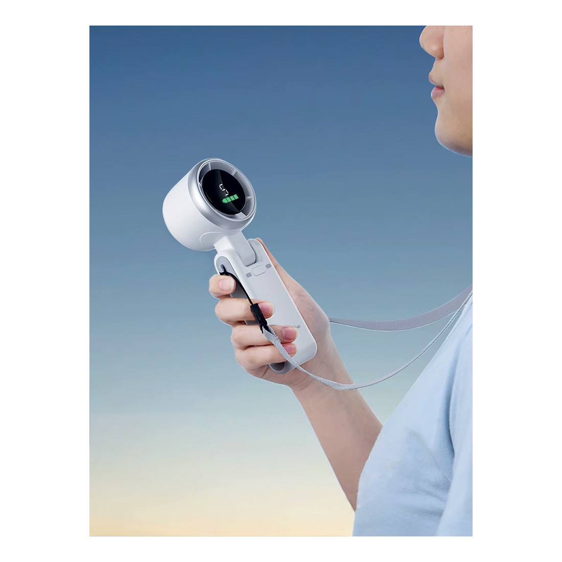 Ventilateur pivotant a 180°  2400 Mah Air Flex - Blanc