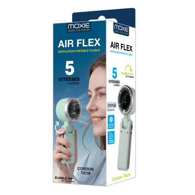 Ventilateur pivotant a 180 ° 12500 RPM 2400 Mah couleur Vert Menthe