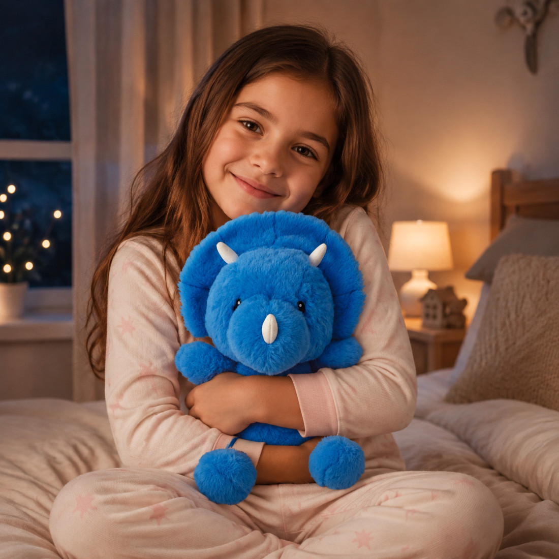 Bouillotte peluche dehoussable 25cm + sachet - TRICERATOP