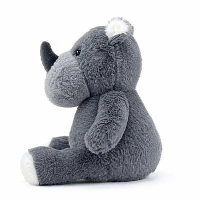 Bouillotte peluche dehoussable 25cm + sachet - RHINOCEROS