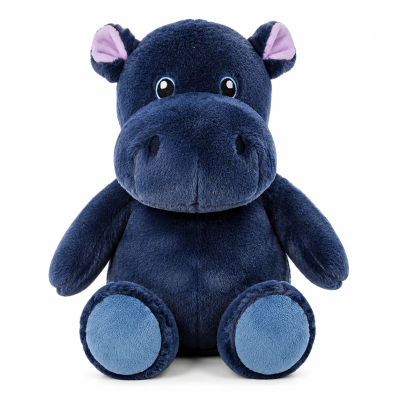 Bouillotte peluche dehoussable 25cm + sachet lavande - HIPPOPOTAME