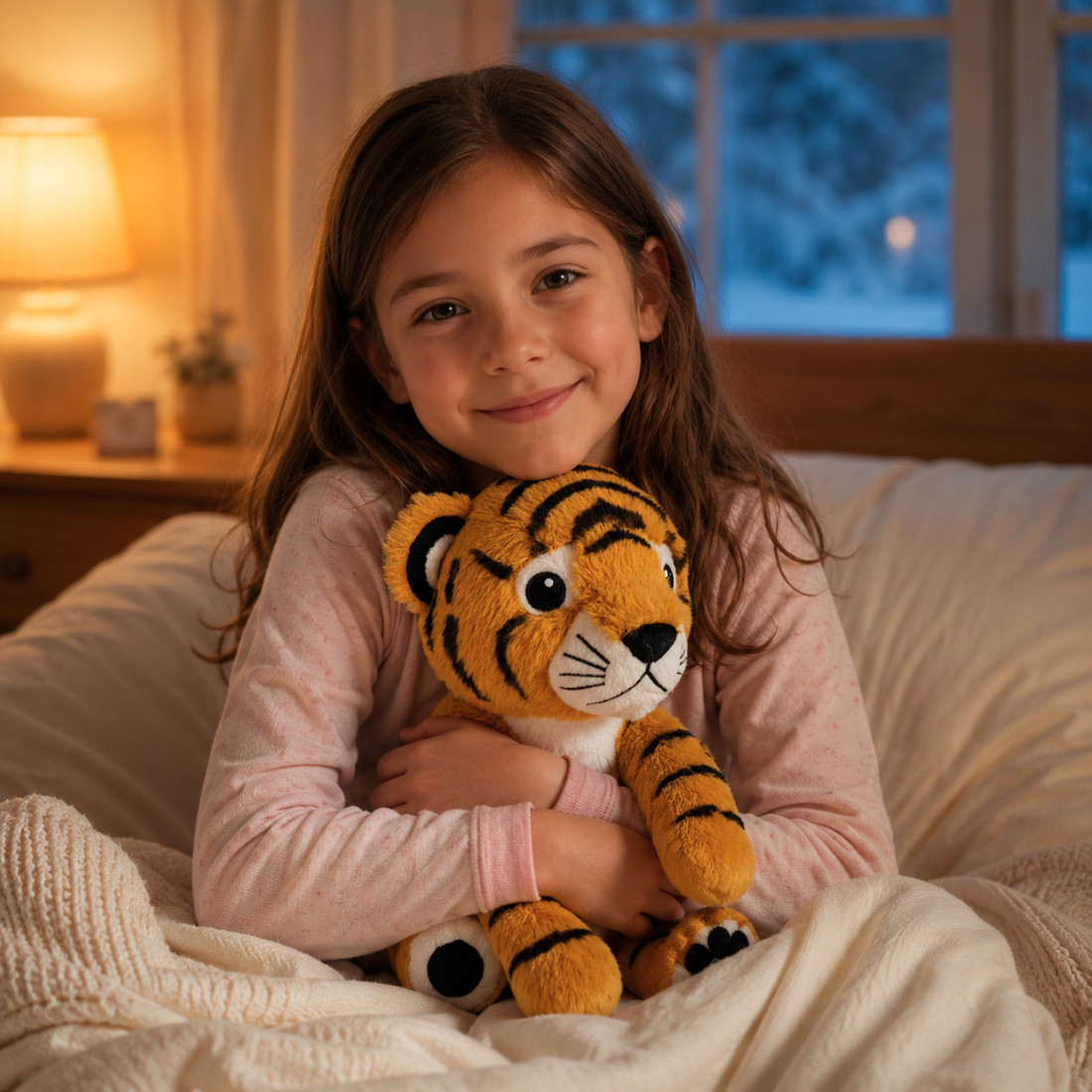 Bouillotte peluche dehoussable 25cm + sachet lavande - TIGRE