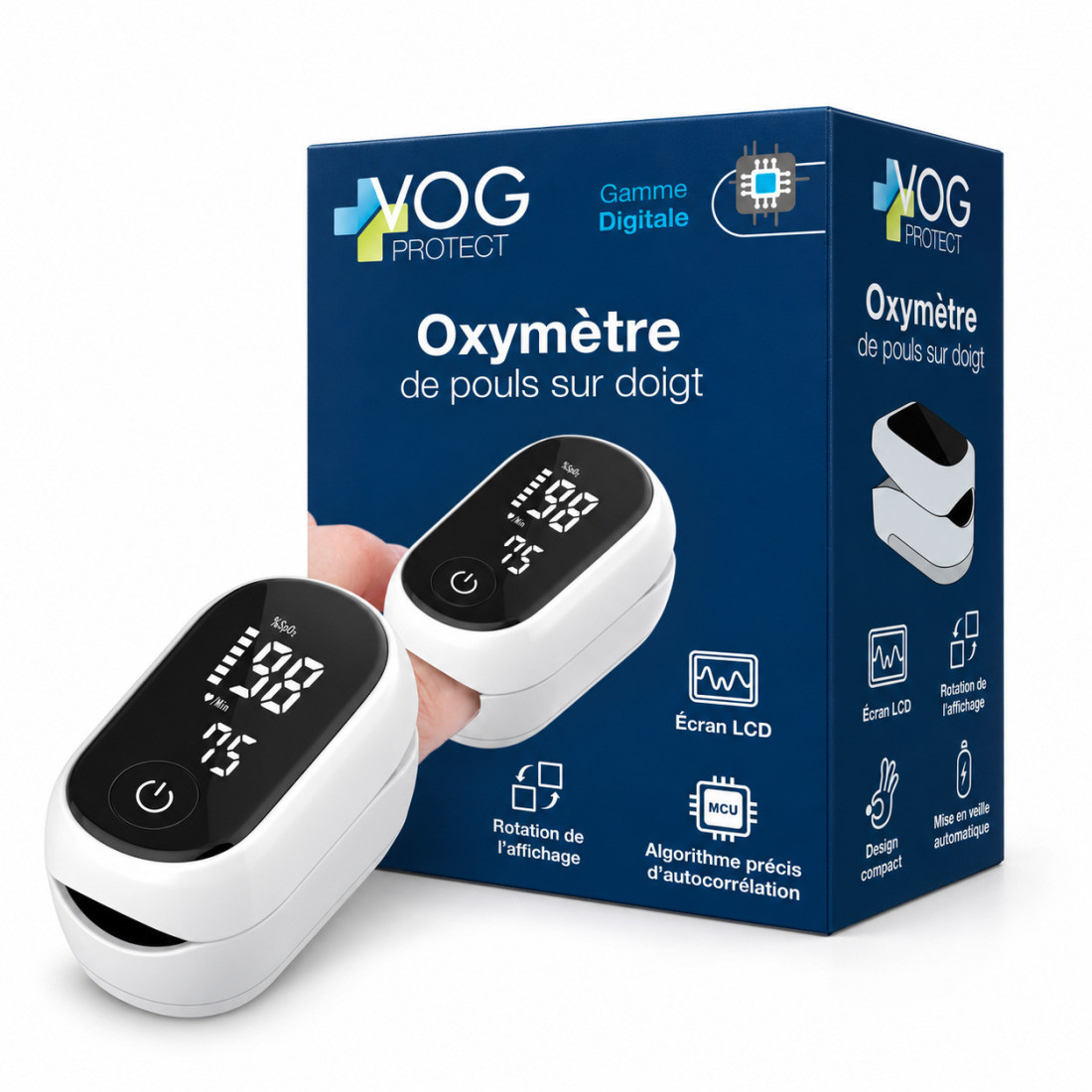 Oxymètre de pouls sur doigt | Vog Protect