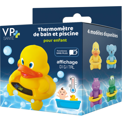 Thermomètre de bain sans pile thermosensible - Canard
