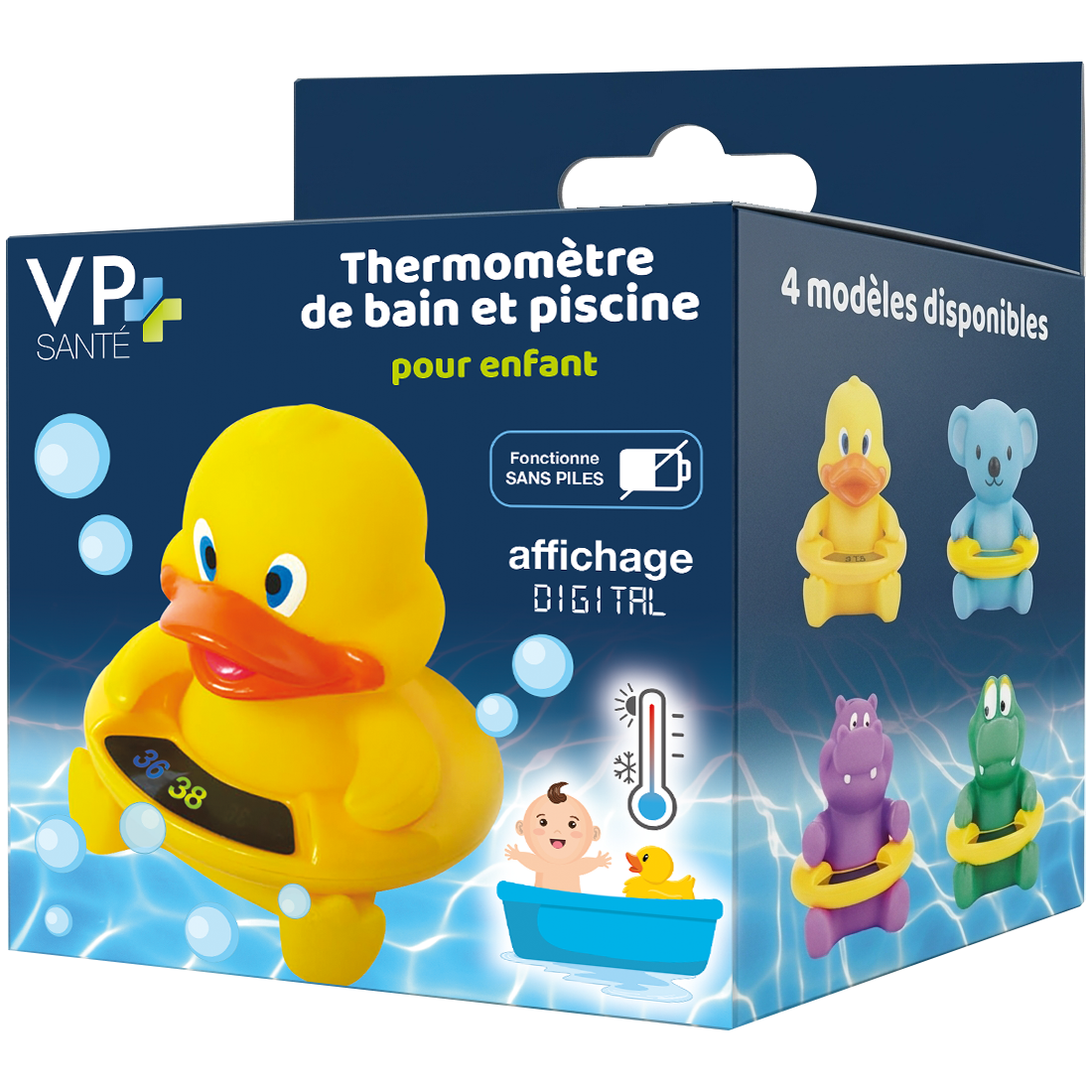Thermomètre de bain sans pile thermosensible - Canard