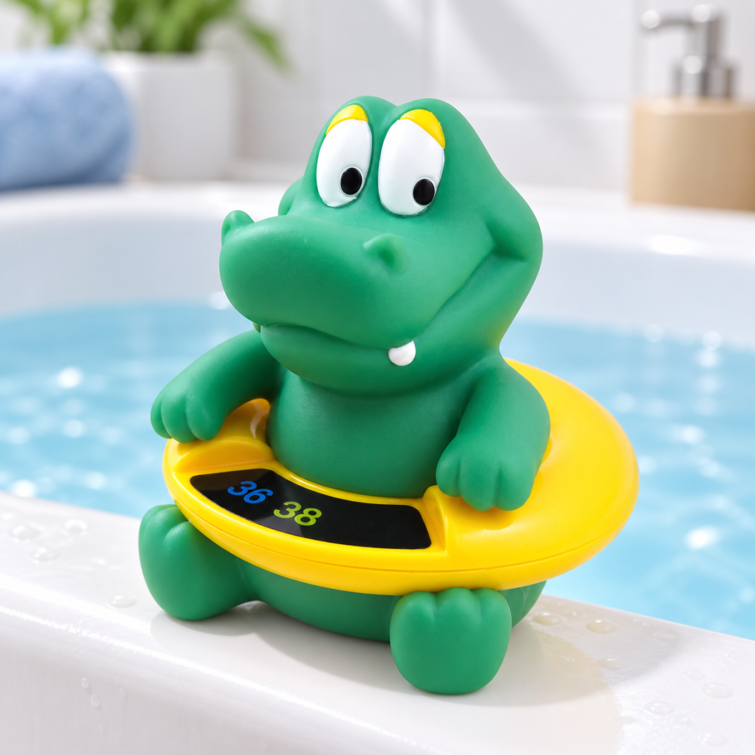 Thermomètre de bain sans pile thermosensible - Crocodile