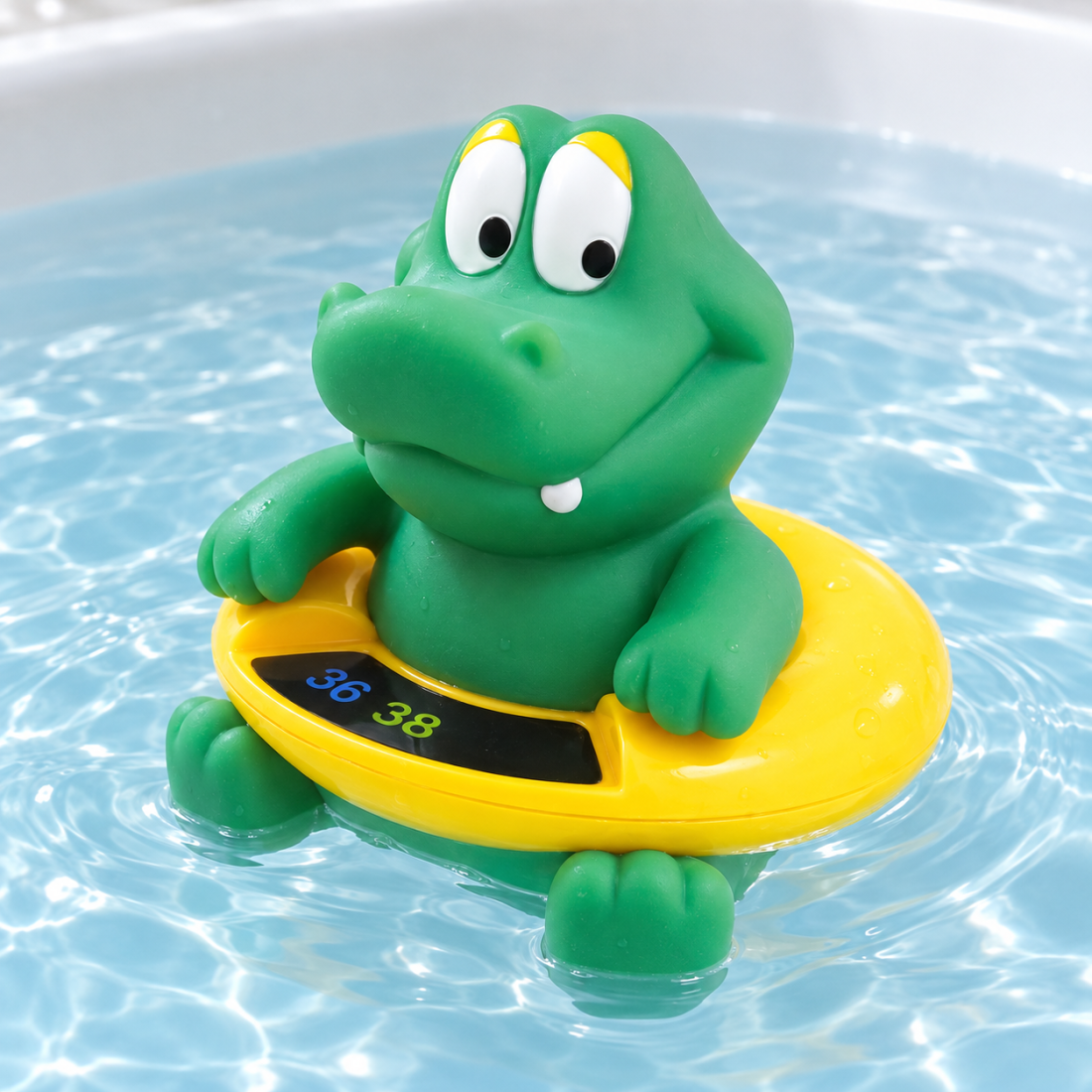 Thermomètre de bain sans pile thermosensible - Crocodile