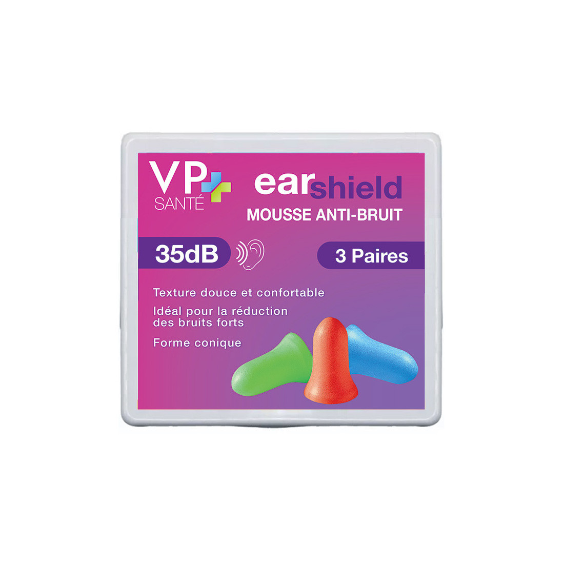 Earshield VP Santé — Bouchons d’oreilles en mousse