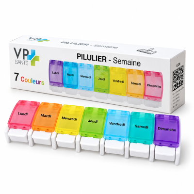 Pilulier semainier avec 7 compartiments | Vog Protect