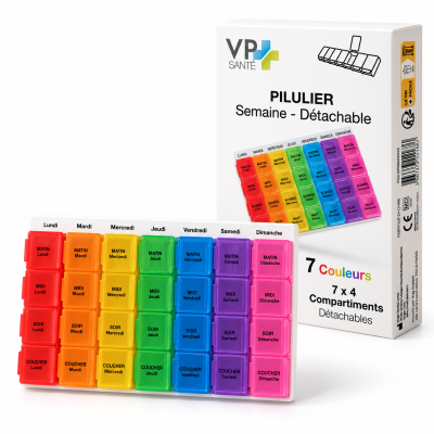 Pilulier semainier avec 28 compartiments | Vog Protect