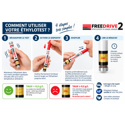 Ethylotest Turdus NF 0.5g/l Freedrive 2
